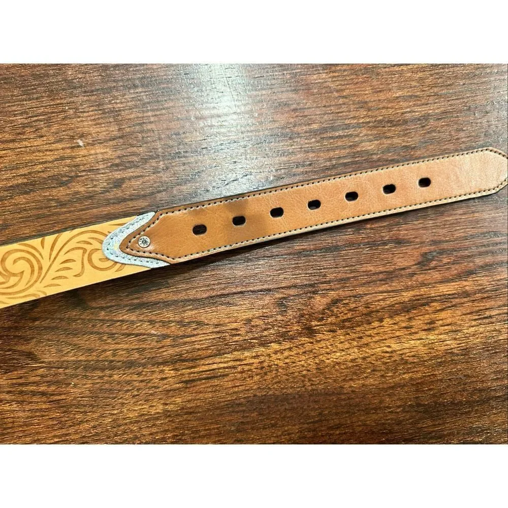 CatchFly Girls Teal and Brown Western Belt Size XL New